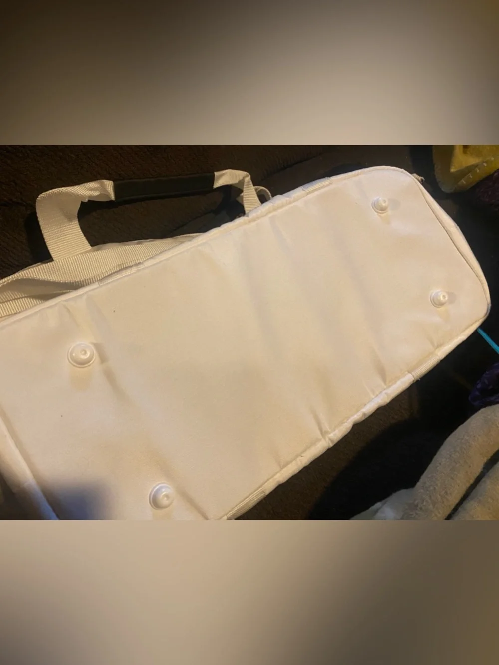 Lacoste Parfums White and Black Travel Duffle